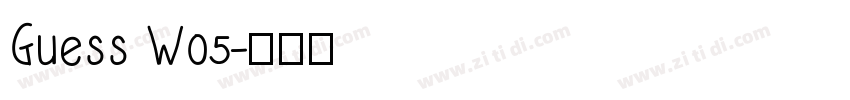 Guess W05字体转换
